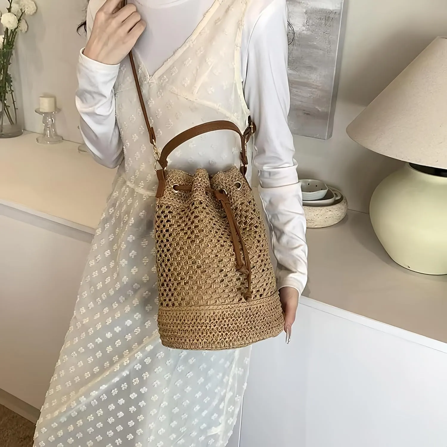 Vacation Handbags, Straw Crossbody Bags for Women, Woven Beach Bags, Summer Purses are Suitable for Various Occasions