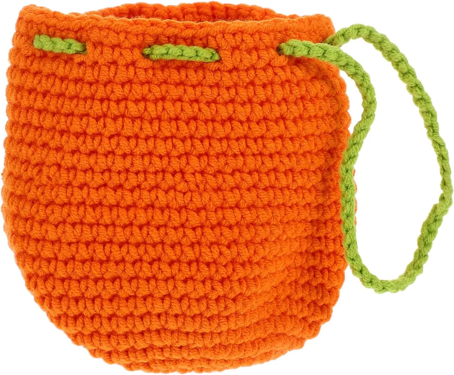 VALICLUD Small Handmade Crochet Purse Cute Cartoon Coin Storage Bag for Women Multi Functional Wallet Change Holder Compact Design with Drawstring Closure