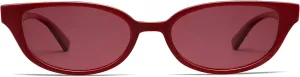 VANLINKER Retro Semi Oval Polarized Sunglasses for Women Men Trendy Small 90s Style Vintage Narrow Rectangle Frame VL9833