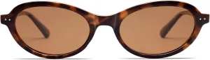 VANLINKER Trendy Oval Polarized Sunglasses for Women Men Small 90s Style Retro Cat Eye Frame Narrow Sleek Design VL9847