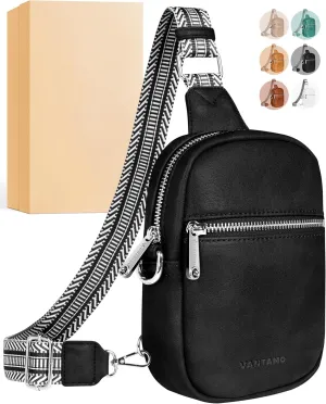 Vantamo Small Crossbody Bags for Women, Sling Bag with RFID & Anti-Pickpocket Clip, Adjustable Strap Cross Body Fanny Packs