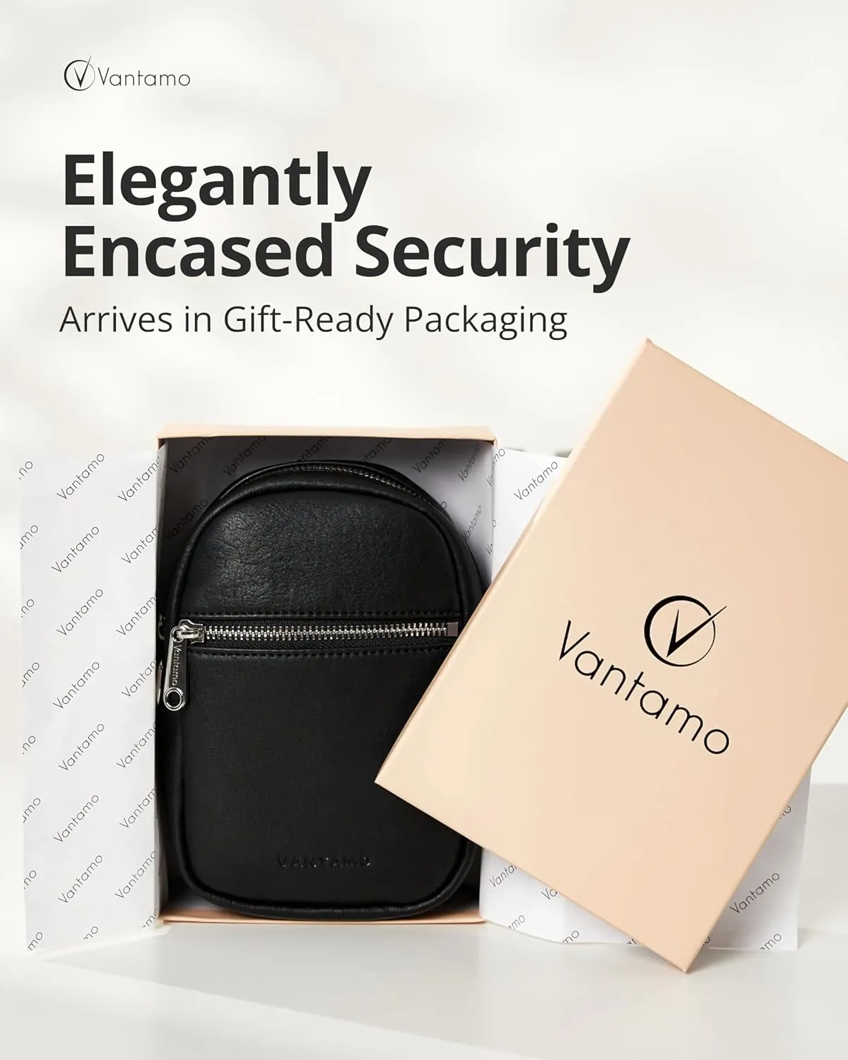 Vantamo Small Crossbody Bags for Women, Sling Bag with RFID & Anti-Pickpocket Clip, Adjustable Strap Cross Body Fanny Packs
