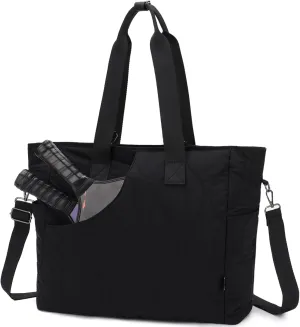 VASCHY Pickleball Tote Bags For Women With Fence Hook, Quilted Puffer Pickleball Paddle Holder Case Gym/Sports Tote