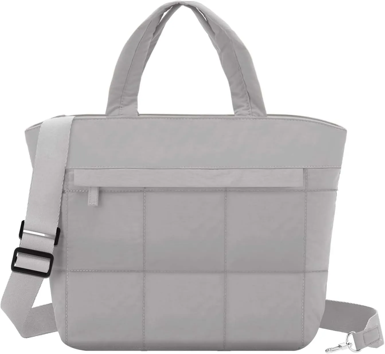 VASCHY Small Puffer Tote Bag for Women, Lightweight Mini Quilted Crossbody Cute Satchel Puffy Tote Handbag Purse for Gym