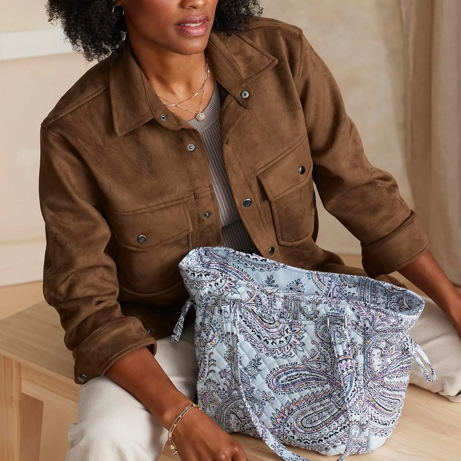 Vera Bradley Women's Cotton Glenna Satchel Purse
