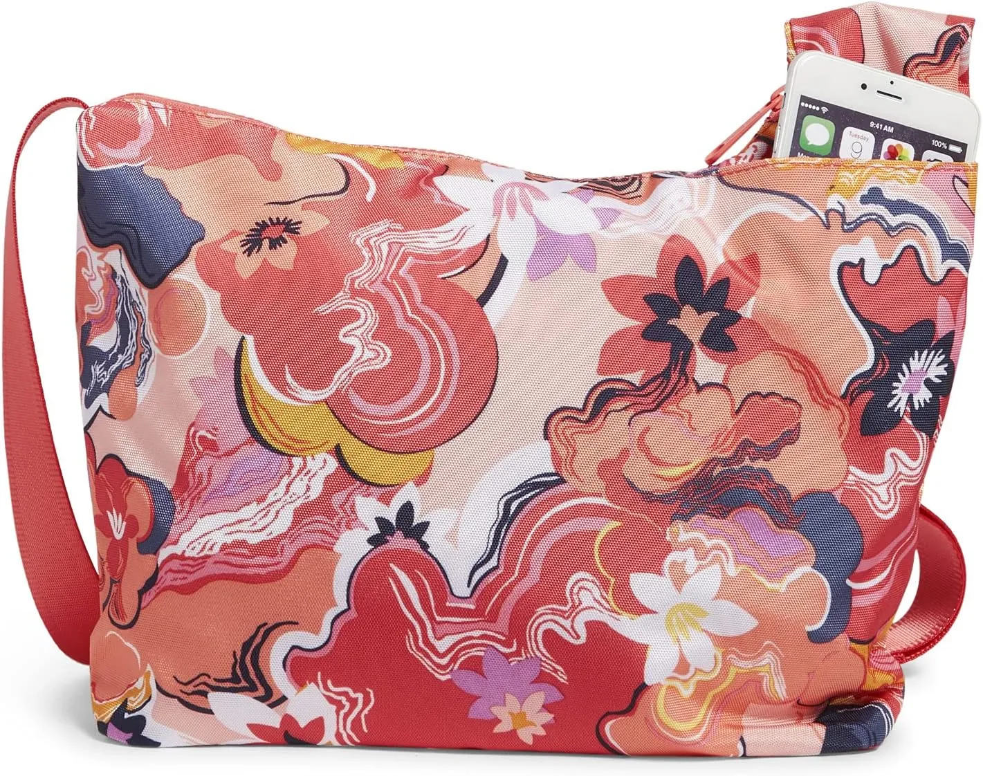 Vera Bradley Women's Recycled Lighten Up Reactive Crossbody Sling Purse