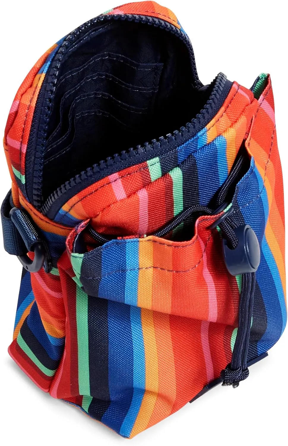 Vera Bradley Women's Recycled Lighten Up Reactive Deluxe Water Bottle Crossbody Sling Bag