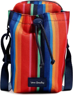 Vera Bradley Women's Recycled Lighten Up Reactive Deluxe Water Bottle Crossbody Sling Bag
