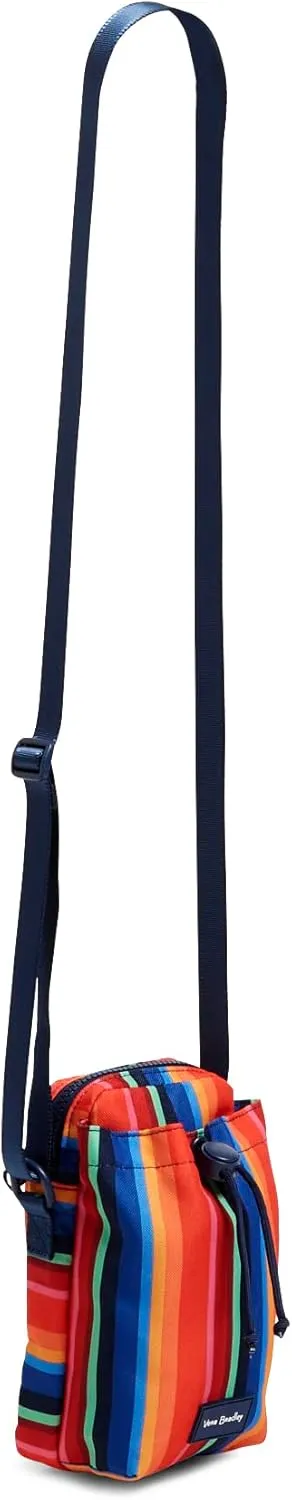 Vera Bradley Women's Recycled Lighten Up Reactive Deluxe Water Bottle Crossbody Sling Bag