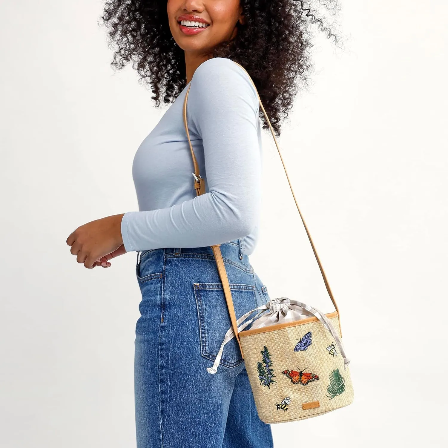 Vera Bradley Women's Straw Crossbody Purse