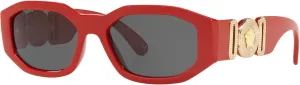 Versace Man Sunglasses Black Frame, Dark Grey Lenses, 53MM