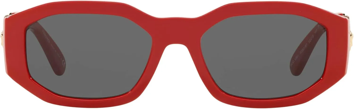 Versace Man Sunglasses Black Frame, Dark Grey Lenses, 53MM