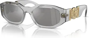 Versace Man Sunglasses Black Frame, Dark Grey Lenses, 53MM