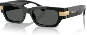 Versace Man Sunglasses Black Frame, Dark Grey Lenses, 53MM