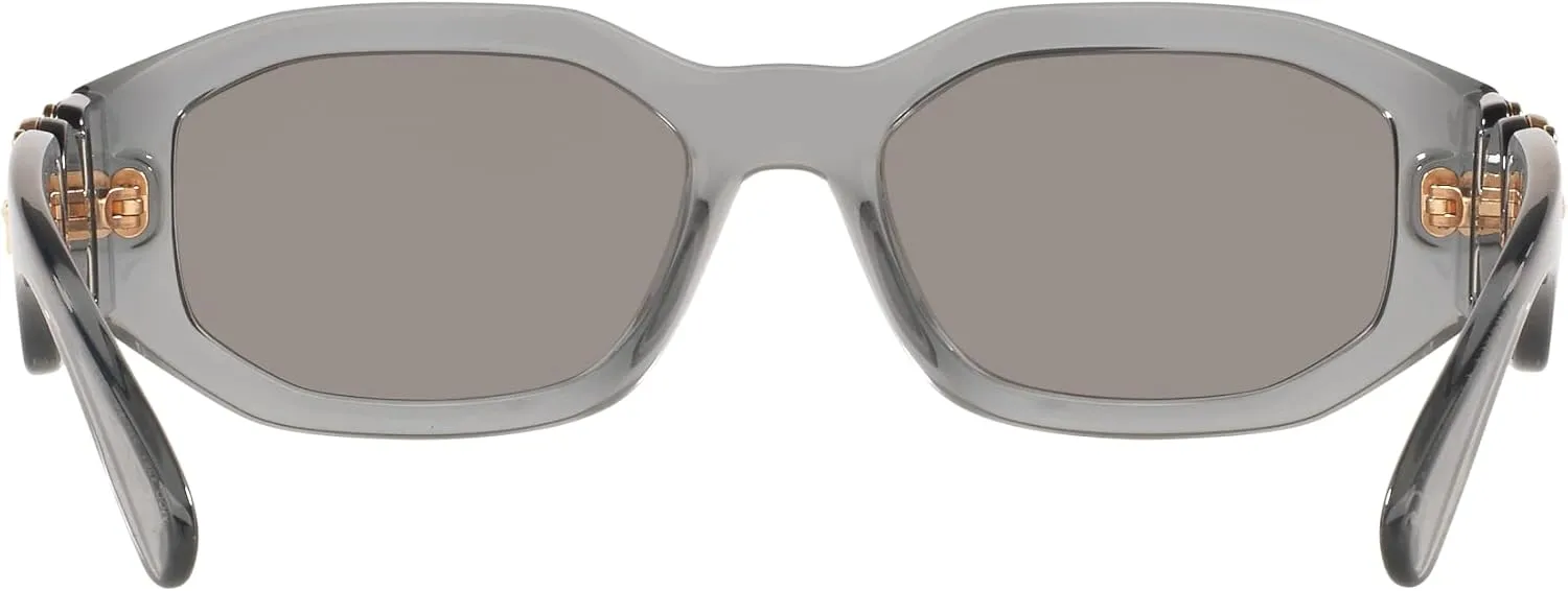 Versace Man Sunglasses Black Frame, Dark Grey Lenses, 53MM