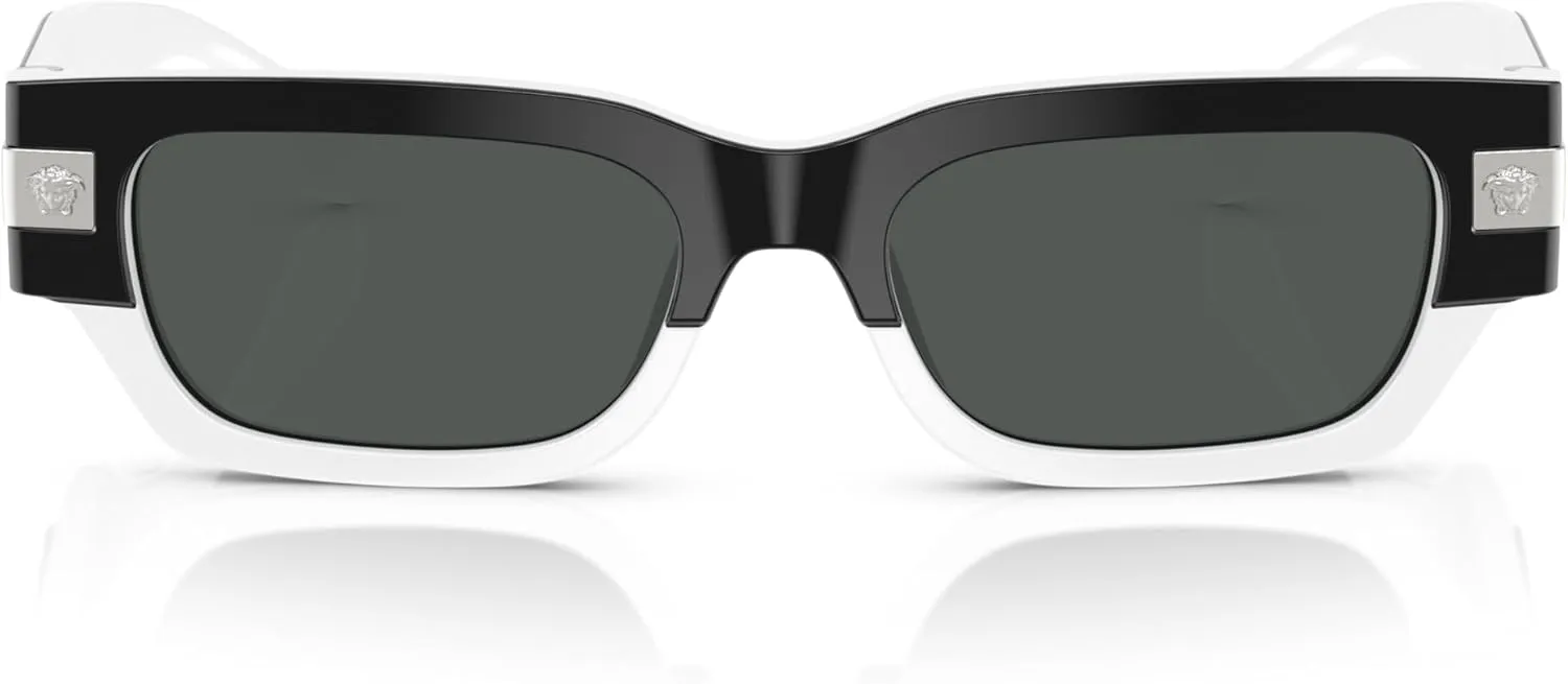 Versace Man Sunglasses Black Frame, Dark Grey Lenses, 53MM