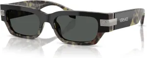 Versace Man Sunglasses Black Frame, Dark Grey Lenses, 53MM