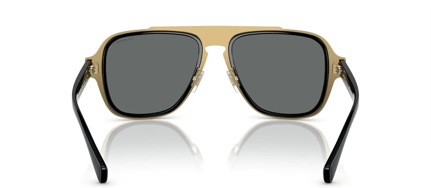 Versace Man Sunglasses Black Frame, Dark Grey Lenses, 56MM