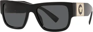 Versace Man Sunglasses Black Frame, Dark Grey Lenses, 56MM