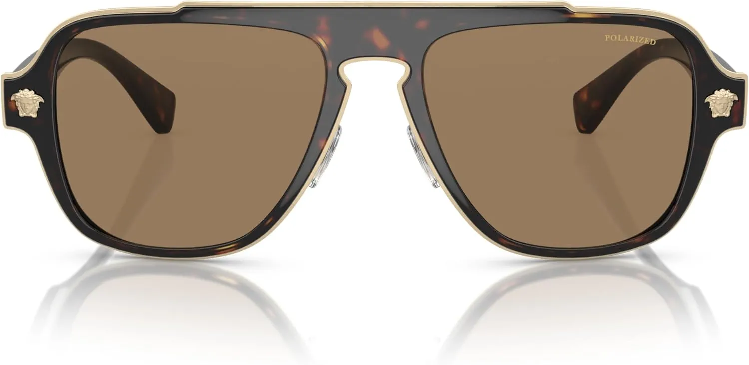 Versace Man Sunglasses Black Frame, Dark Grey Lenses, 56MM