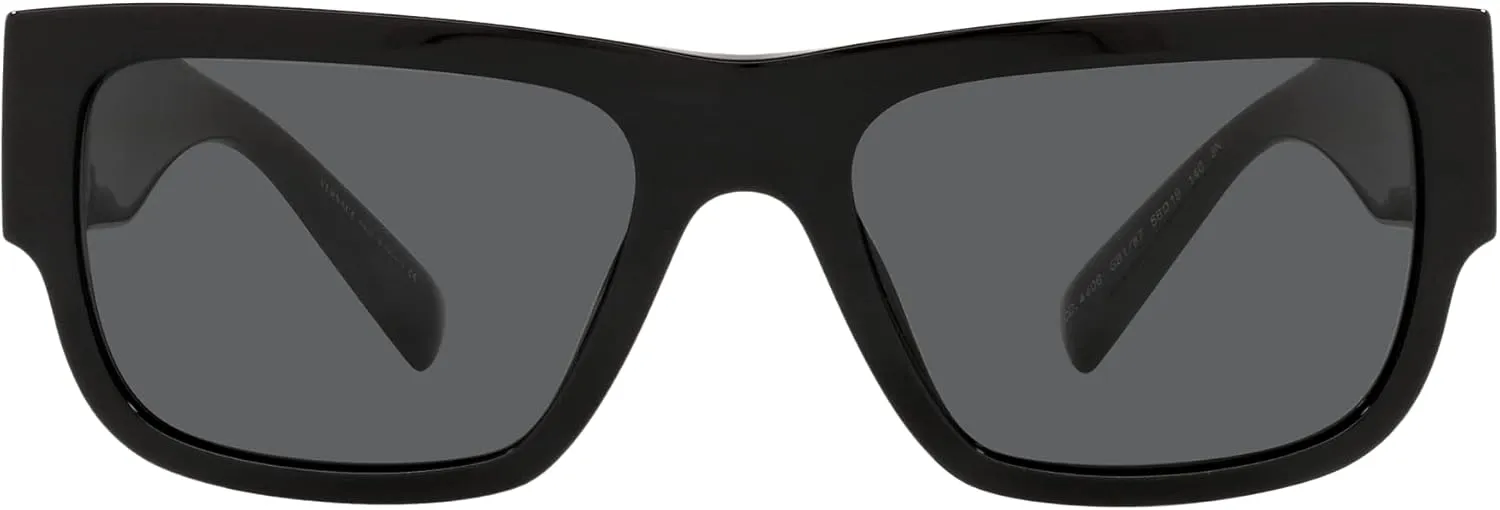 Versace Man Sunglasses Black Frame, Dark Grey Lenses, 56MM