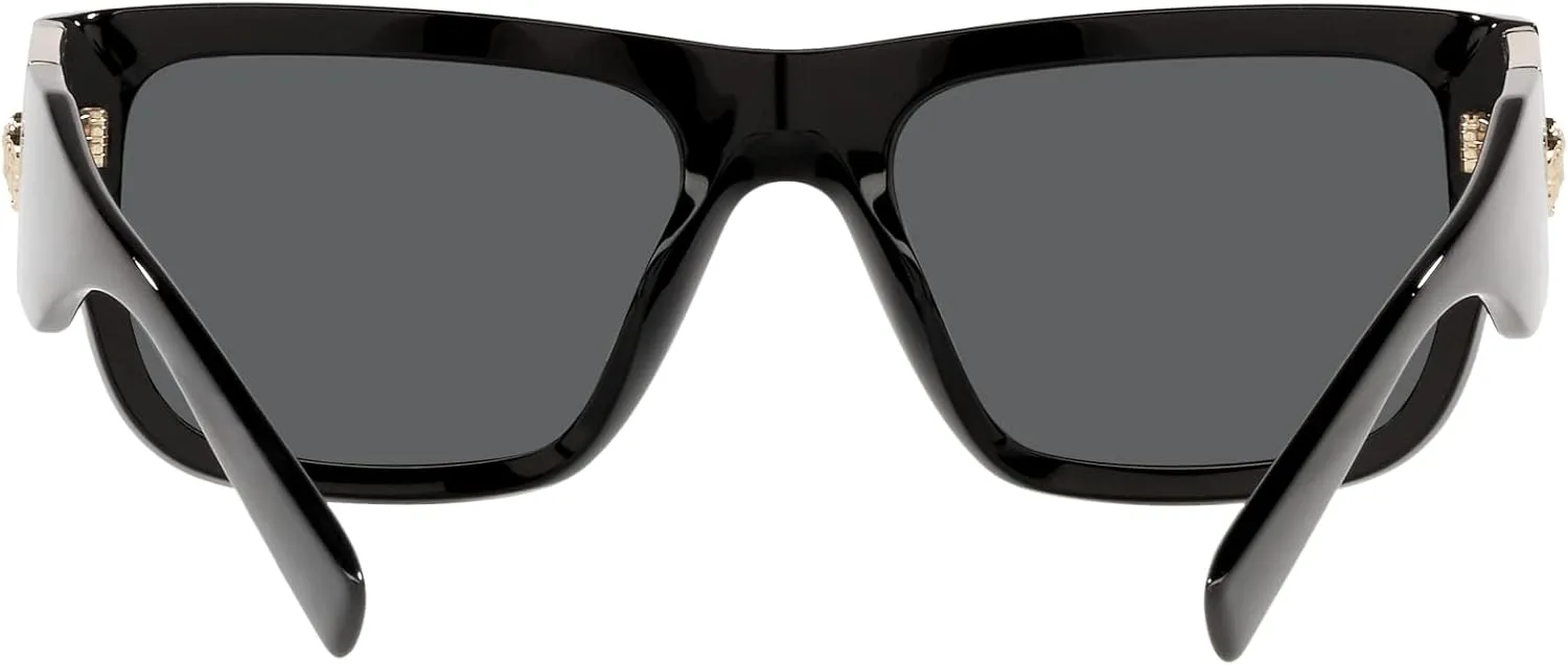 Versace Man Sunglasses Black Frame, Dark Grey Lenses, 56MM