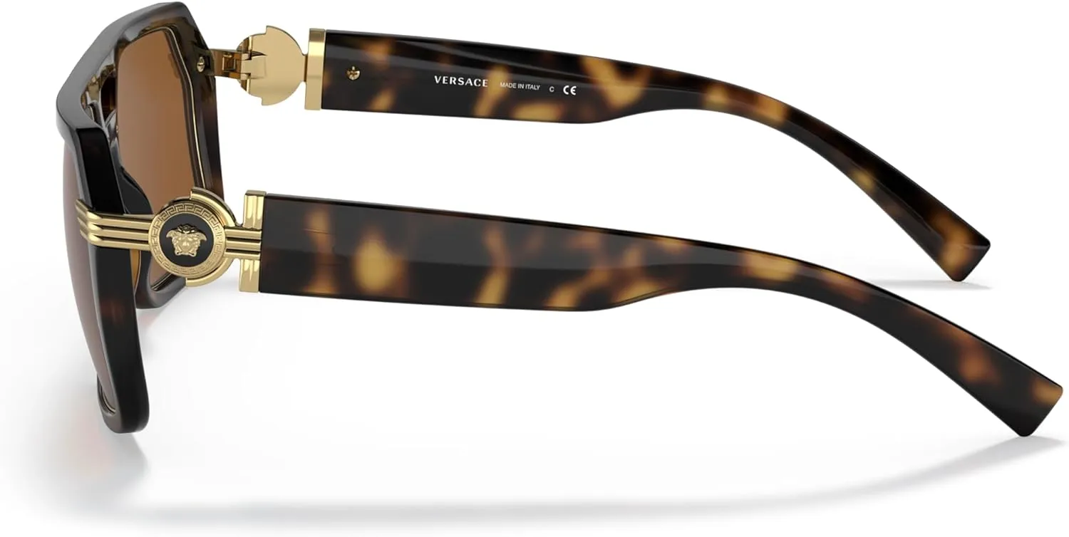 Versace Man Sunglasses Black Frame, Dark Grey Lenses, 58MM