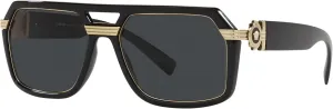 Versace Man Sunglasses Black Frame, Dark Grey Lenses, 58MM