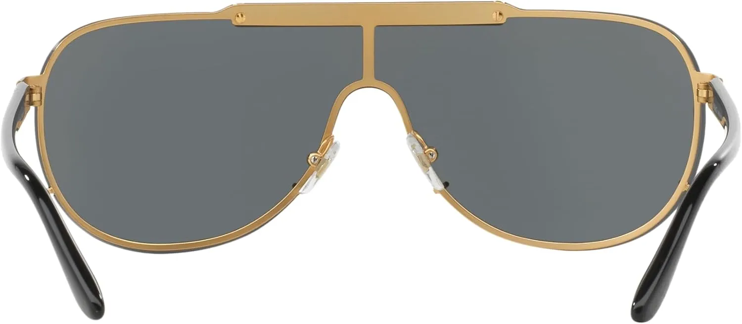 Versace Man Sunglasses Gold Frame, Dark Grey Lenses, 0MM