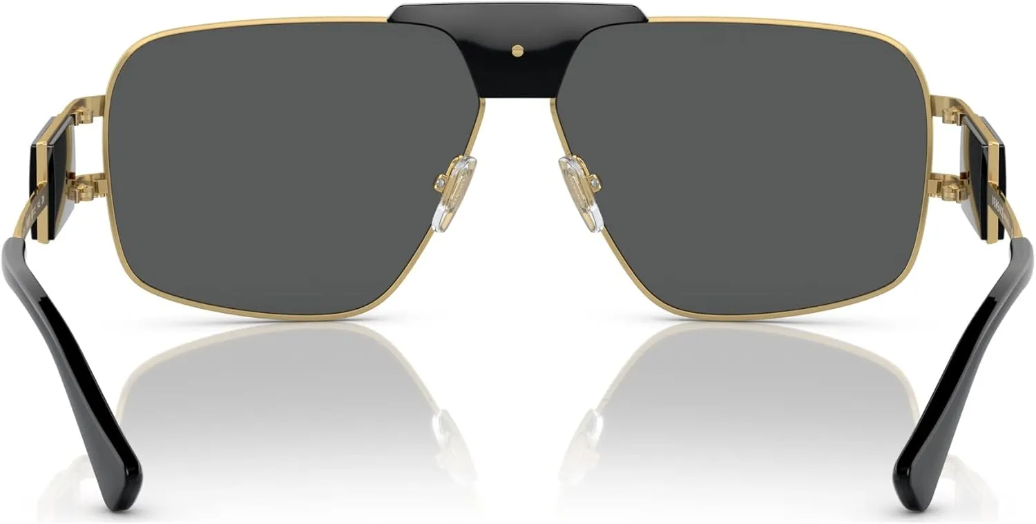 Versace Man Sunglasses Gunmetal Frame, Green Lenses, 63MM