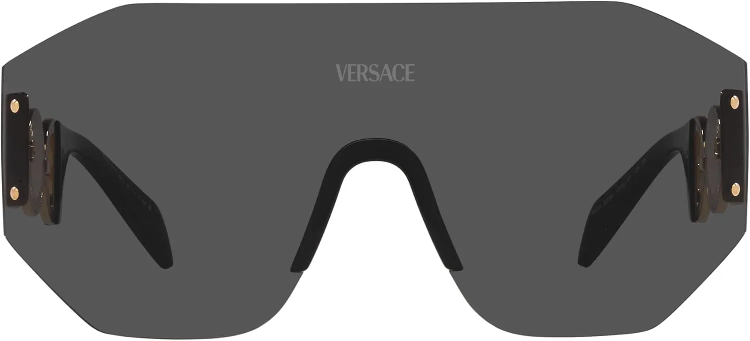 Versace Unisex Sunglasses Grey Mirror Silver Frame, Grey Mirror Silver Lenses, 0MM