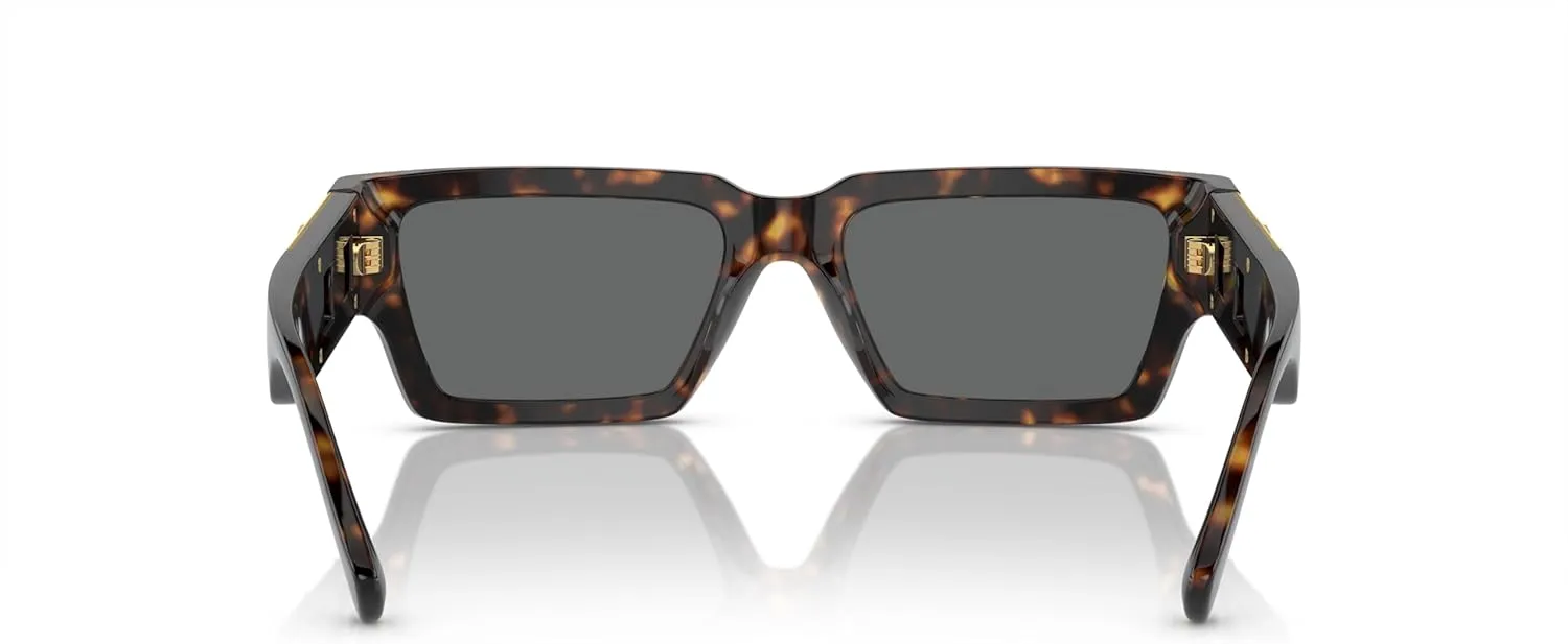 Versace Unisex Sunglasses Havana Frame, Dark Grey Lenses, 54MM