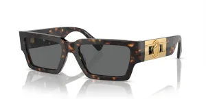 Versace Unisex Sunglasses Havana Frame, Dark Grey Lenses, 54MM