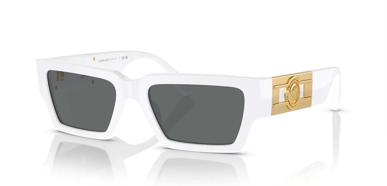 Versace Unisex Sunglasses Havana Frame, Dark Grey Lenses, 54MM