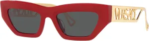 Versace Woman Sunglasses Black Frame, Dark Grey Lenses, 53MM