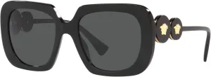 Versace Woman Sunglasses Black Frame, Dark Grey Lenses, 54MM