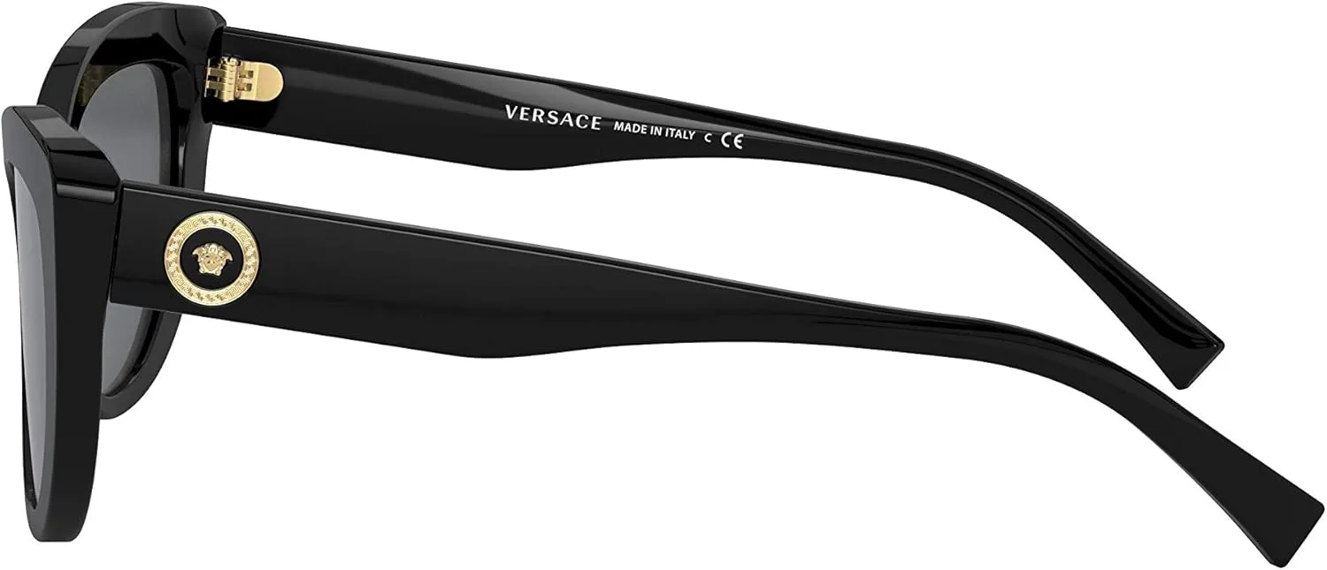 Versace Woman Sunglasses Black Frame, Dark Grey Lenses, 54MM