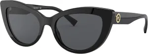 Versace Woman Sunglasses Black Frame, Dark Grey Lenses, 54MM