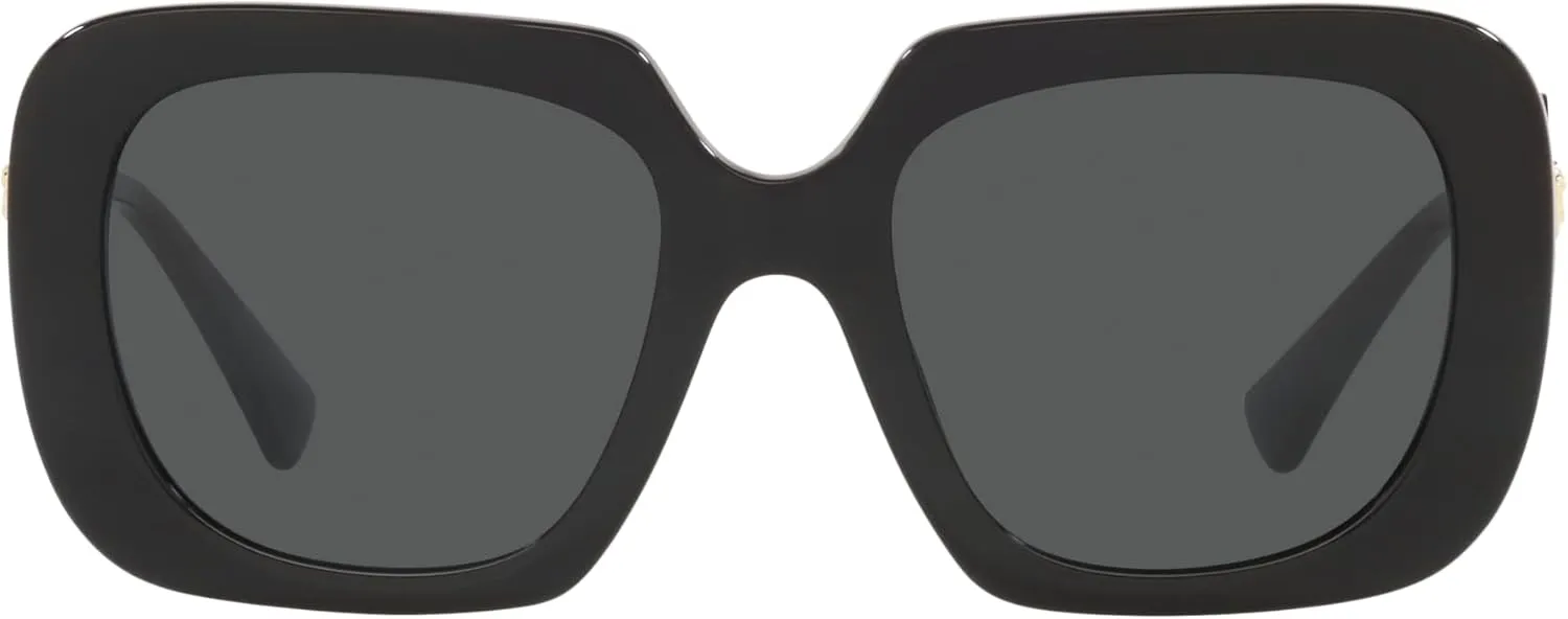 Versace Woman Sunglasses Black Frame, Dark Grey Lenses, 54MM