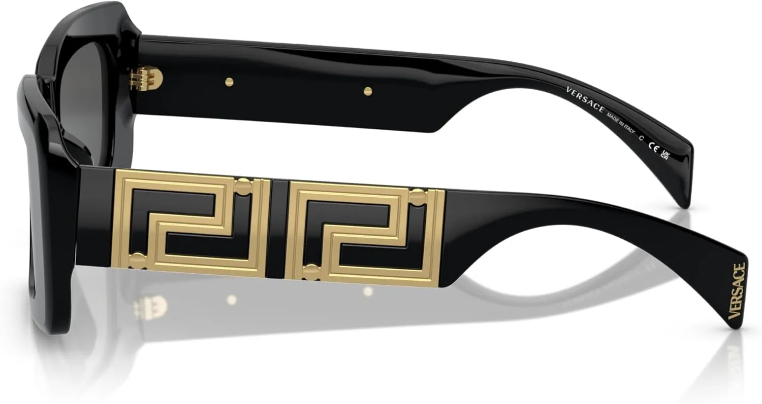 Versace Woman Sunglasses Black Frame, Dark Grey Lenses, 54MM