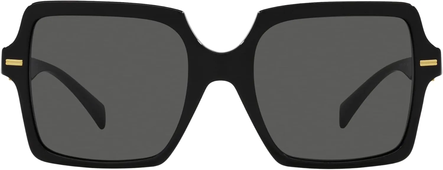 Versace Woman Sunglasses Black Frame, Dark Grey Lenses, 55MM