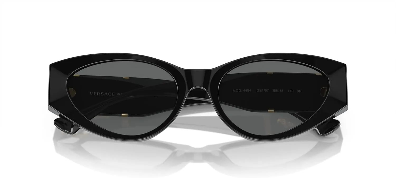 Versace Woman Sunglasses Black Frame, Dark Grey Lenses, 55MM