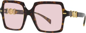 Versace Woman Sunglasses Black Frame, Dark Grey Lenses, 55MM