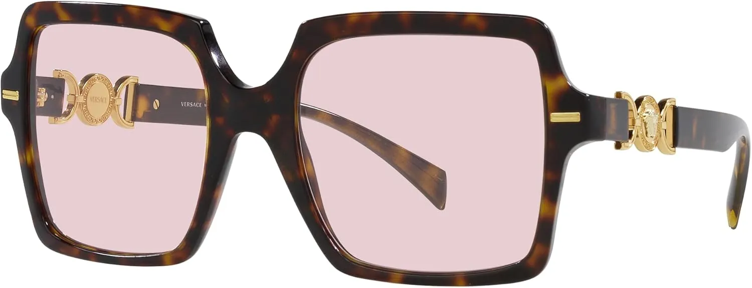 Versace Woman Sunglasses Black Frame, Dark Grey Lenses, 55MM