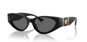 Versace Woman Sunglasses Black Frame, Dark Grey Lenses, 55MM