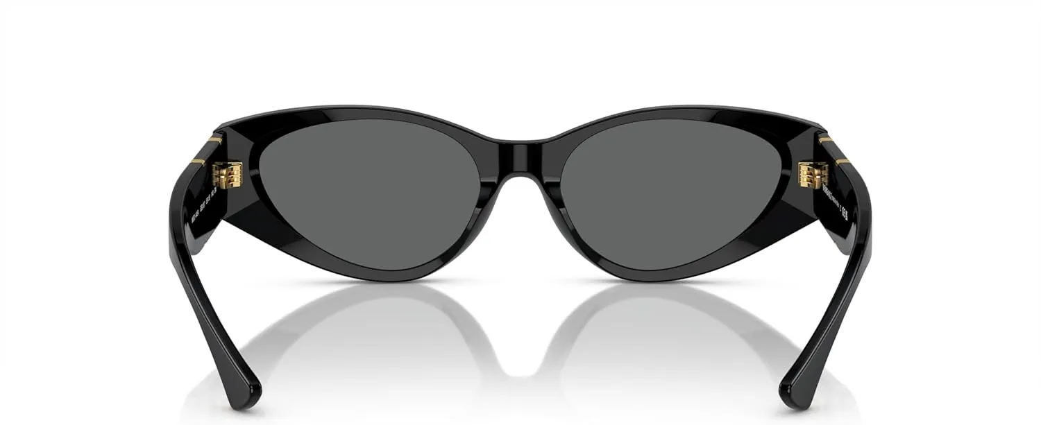 Versace Woman Sunglasses Black Frame, Dark Grey Lenses, 55MM