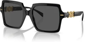 Versace Woman Sunglasses Black Frame, Dark Grey Lenses, 55MM