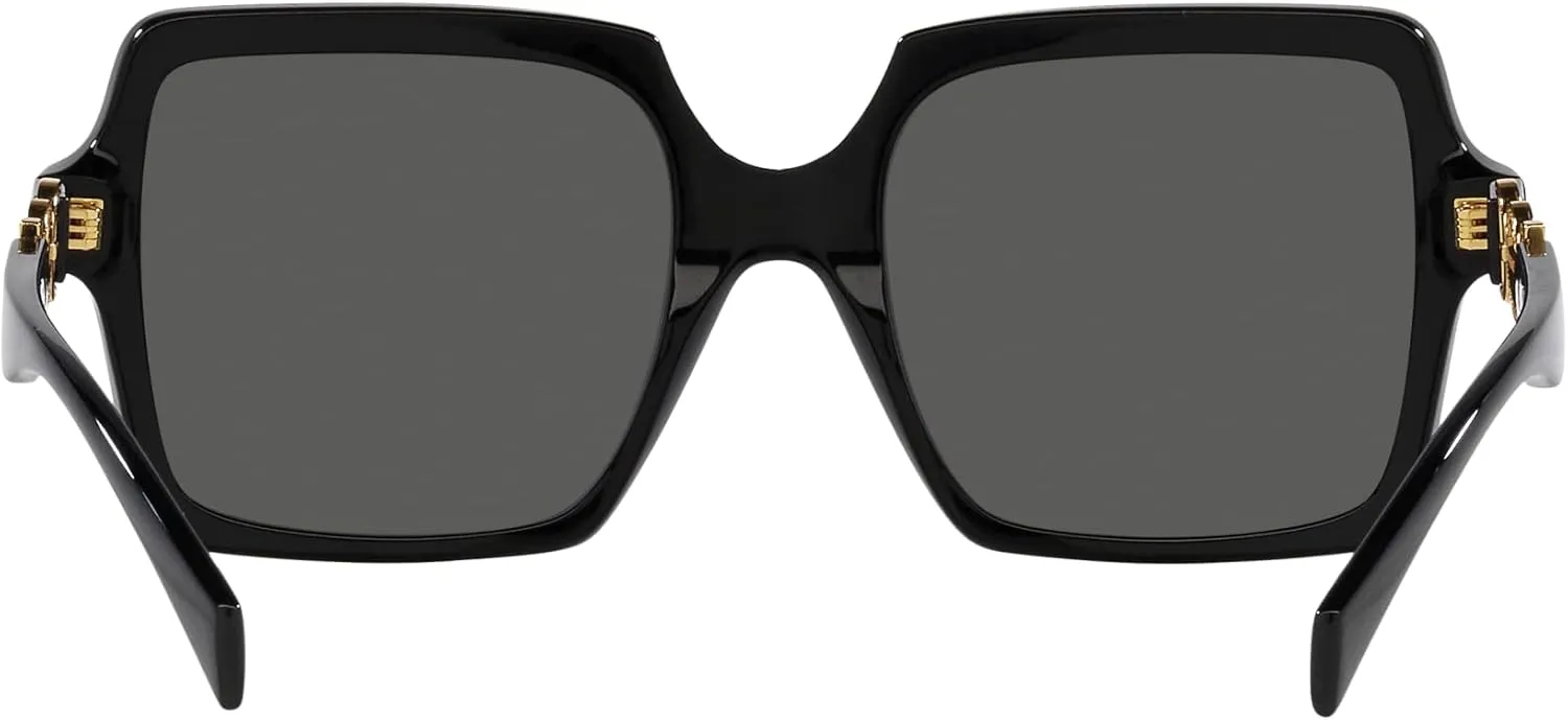 Versace Woman Sunglasses Black Frame, Dark Grey Lenses, 55MM