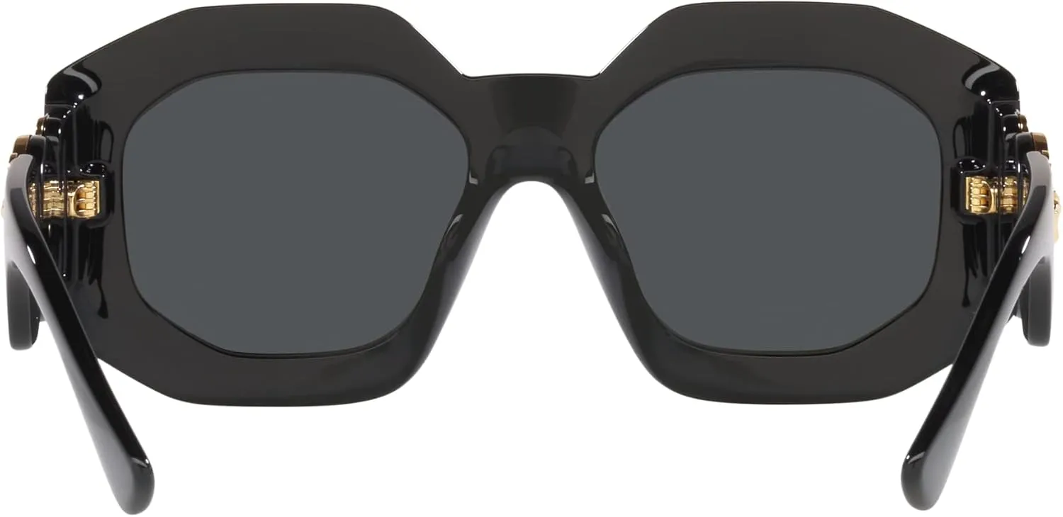 Versace Woman Sunglasses Black Frame, Dark Grey Lenses, 56MM