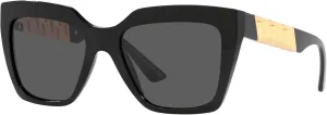 Versace Woman Sunglasses Black Frame, Dark Grey Lenses, 56MM